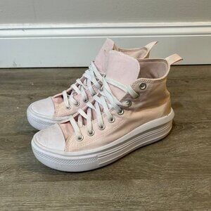 Converse Chuck Taylor All Star Light Pink Move Platform Sneakers Women’s Size 6